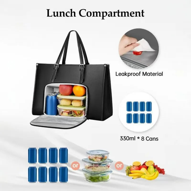 2In1 Insulated Handbag Travel Waterproof Large Capacity Women Tote Bag Picnic Lunch Box Multifunctional Outdoor Travel Bag
