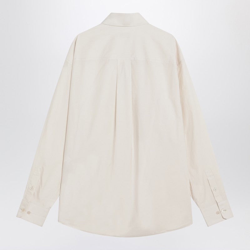 Lemaire Ivory Cotton And Silk Shirt Men