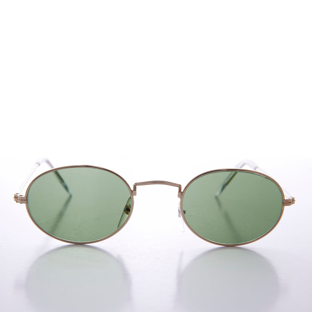 Color Tinted Oval Lens 90s Vintage Sunglass - Sherbert