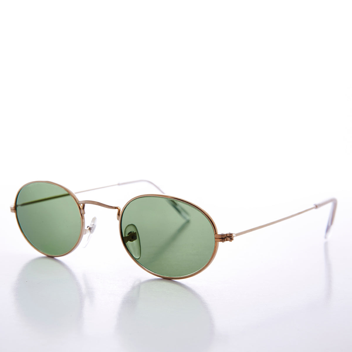 Color Tinted Oval Lens 90s Vintage Sunglass - Sherbert