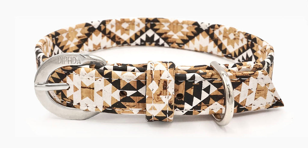 Diamond Cork Leather Collar