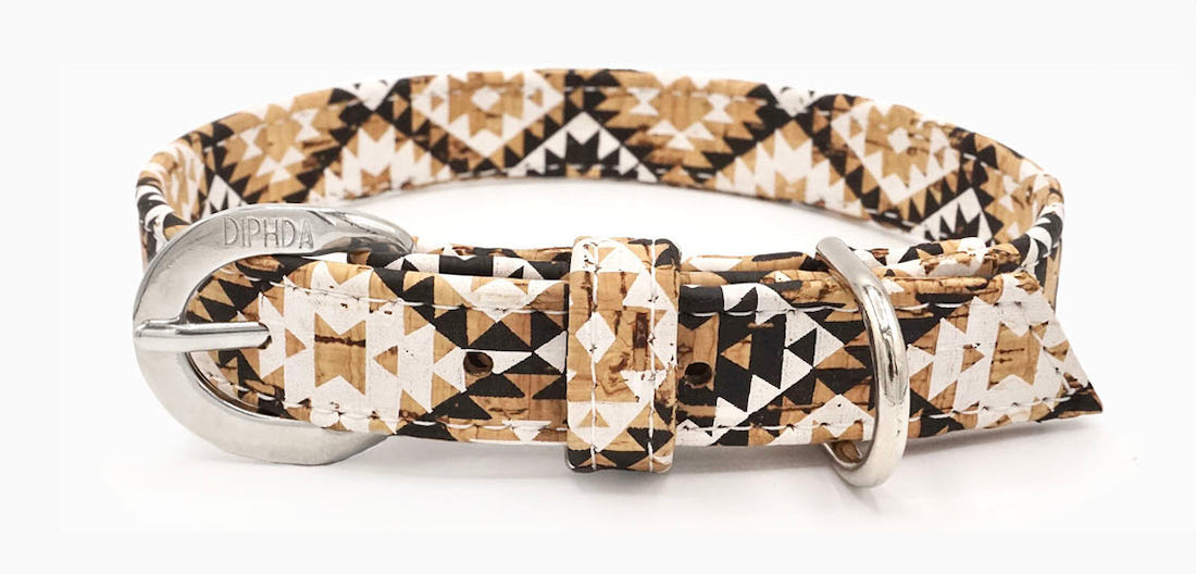 Diamond Cork Leather Collar