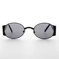 Oval Combo Vintage Sunglass with Wide Temples -Tatum