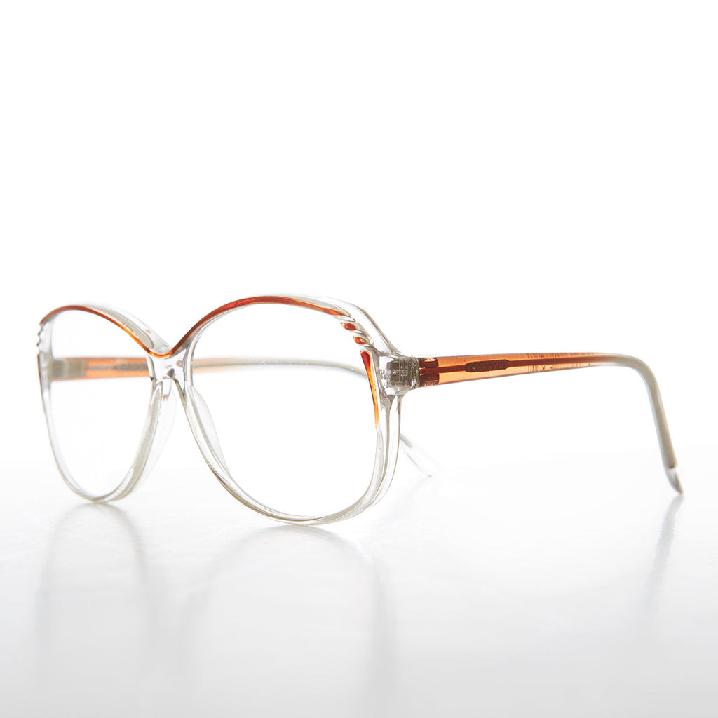 Clear Round Retro Reading Glasses - Tina