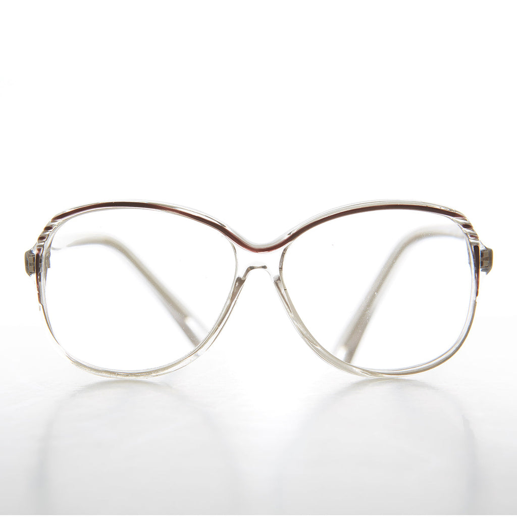 Clear Round Retro Reading Glasses - Tina
