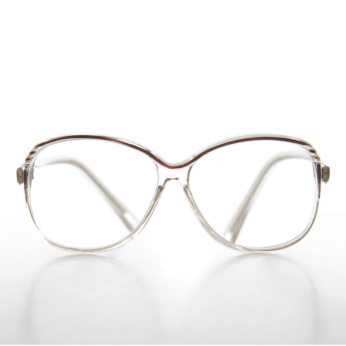 Clear Round Retro Reading Glasses - Tina