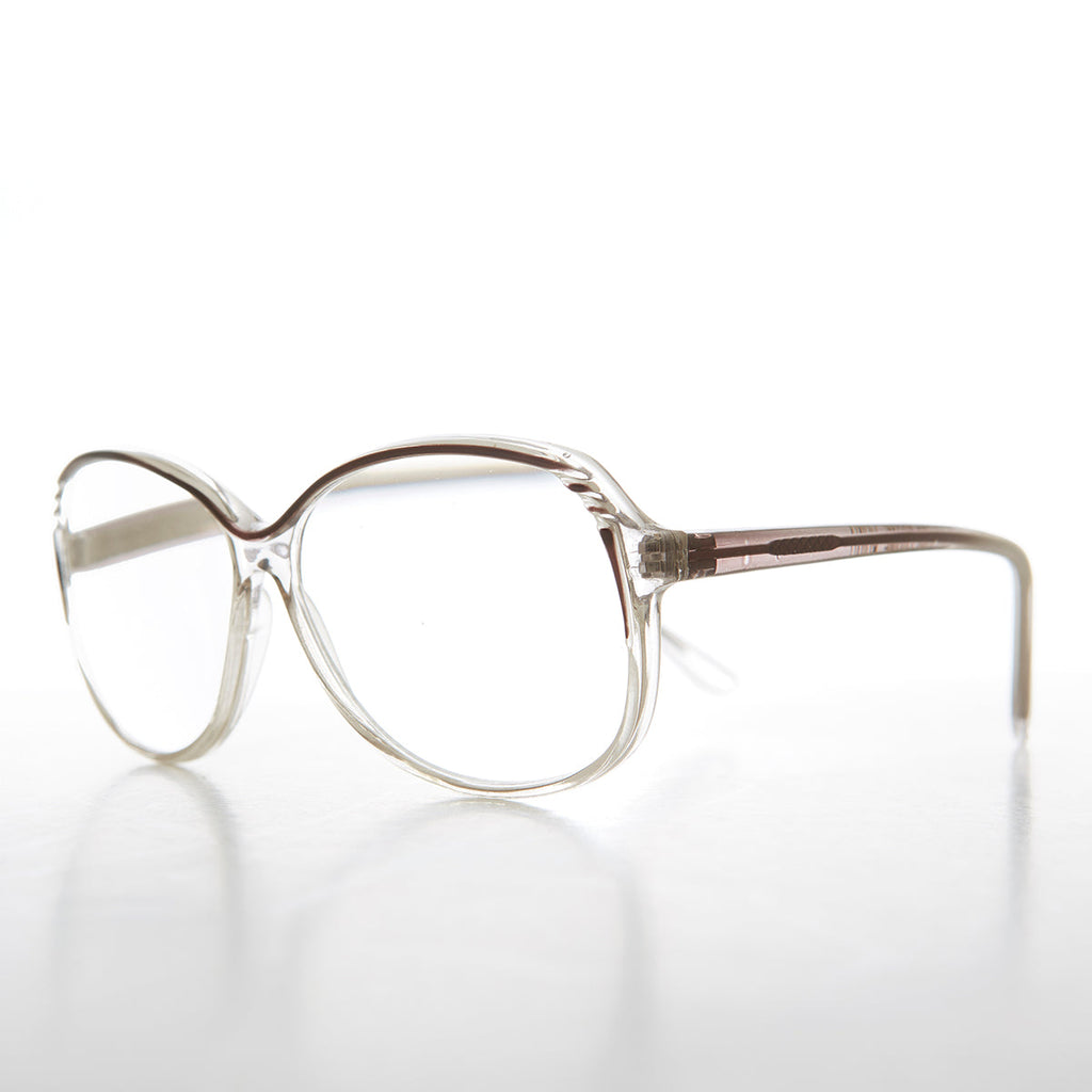 Clear Round Retro Reading Glasses - Tina