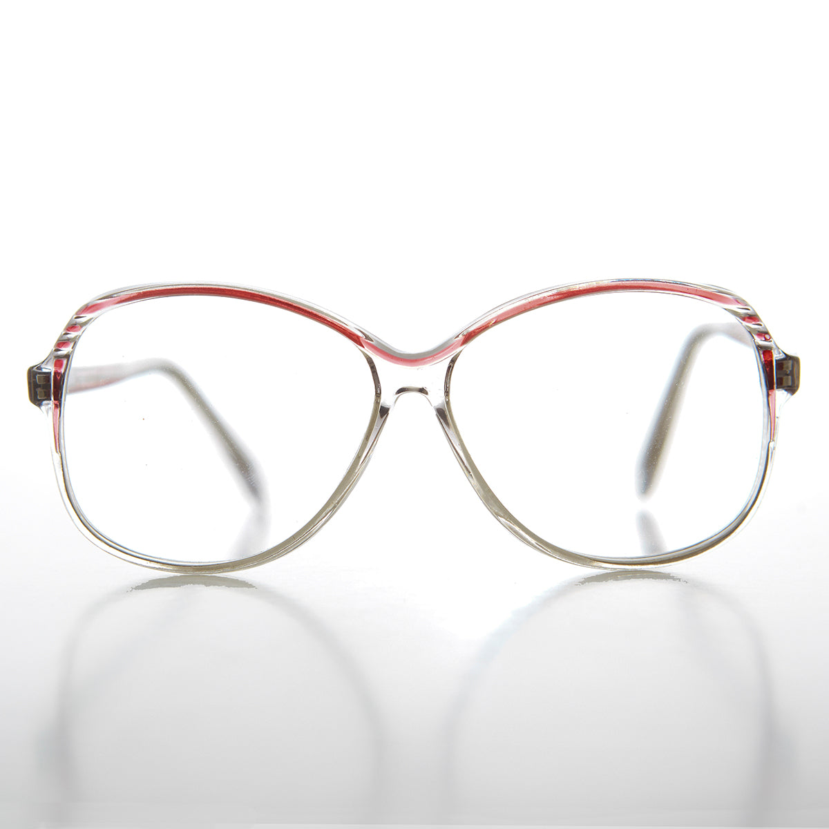 Clear Round Retro Reading Glasses - Tina
