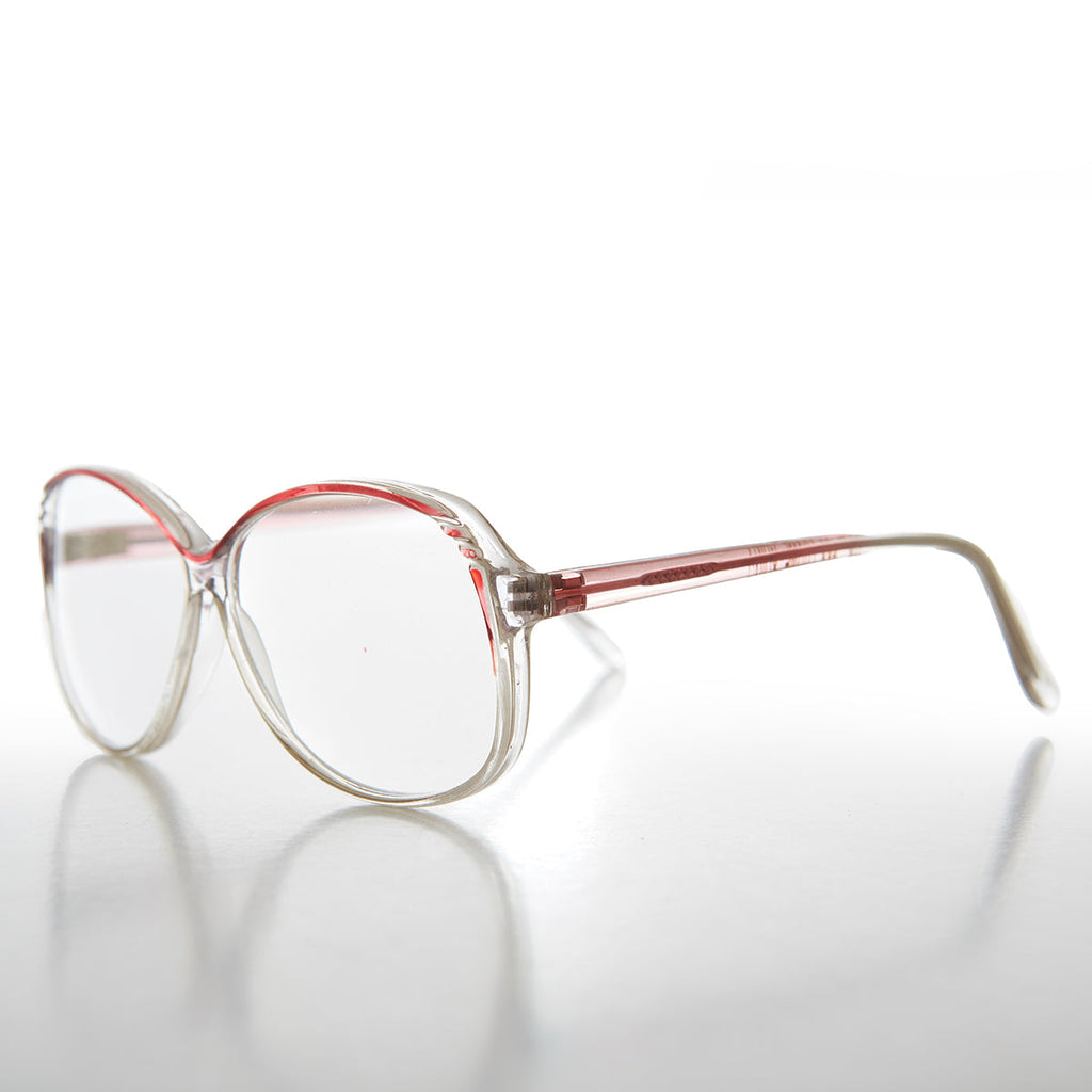 Clear Round Retro Reading Glasses - Tina