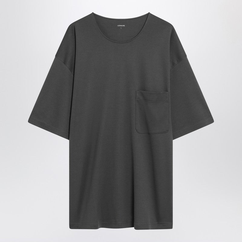 Lemaire Charcoal Grey Cotton And Silk T-Shirt Men