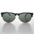 Gold Half Frame 80s Vintage Retro Sunglass - Tristan