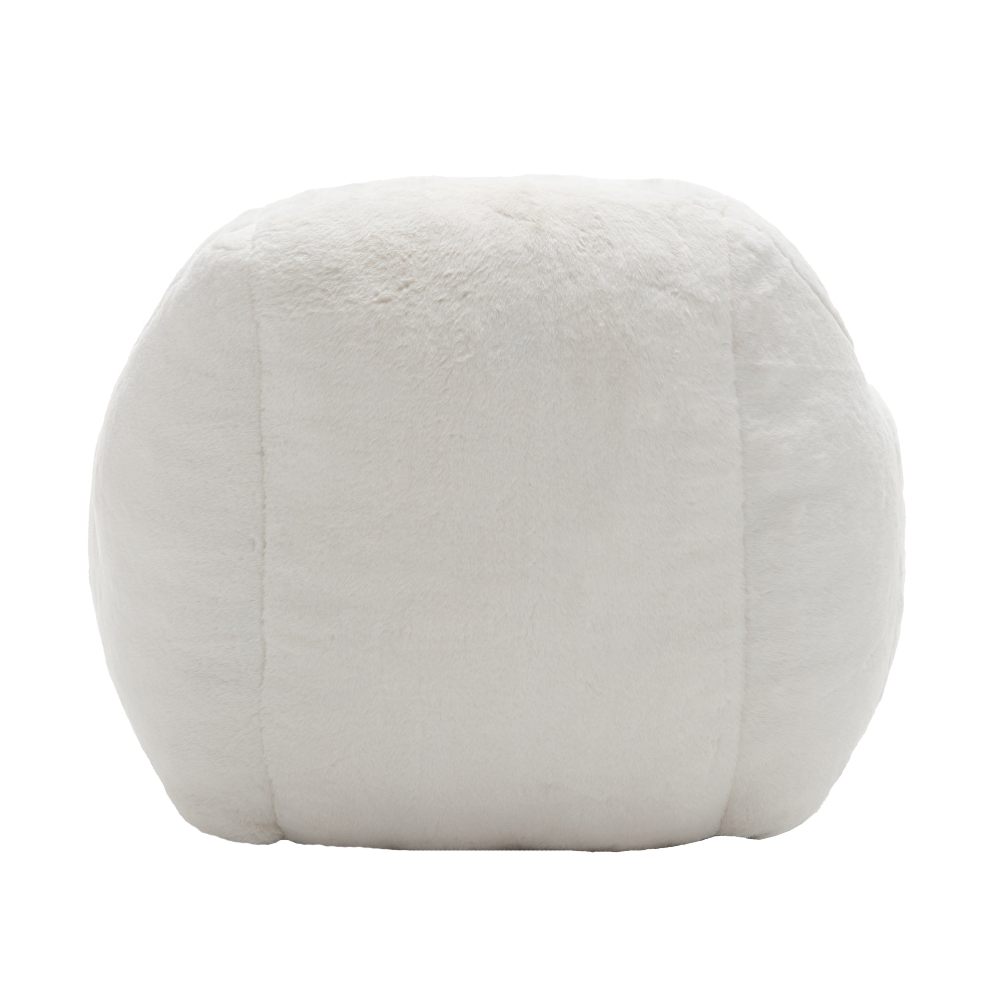 Bean Bag Chair, Comfy Bean Bag Sofa with Back Support, Faux Fur Bean Bag Chair for Adults and Kids, Stuffed Floor Sofa for Living Room, Bedroom, Apartment, White