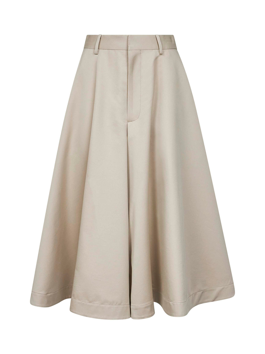Bottega Veneta Women Beige Cotton And Silk Twill Culottes
