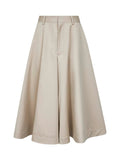 Bottega Veneta Women Beige Cotton And Silk Twill Culottes