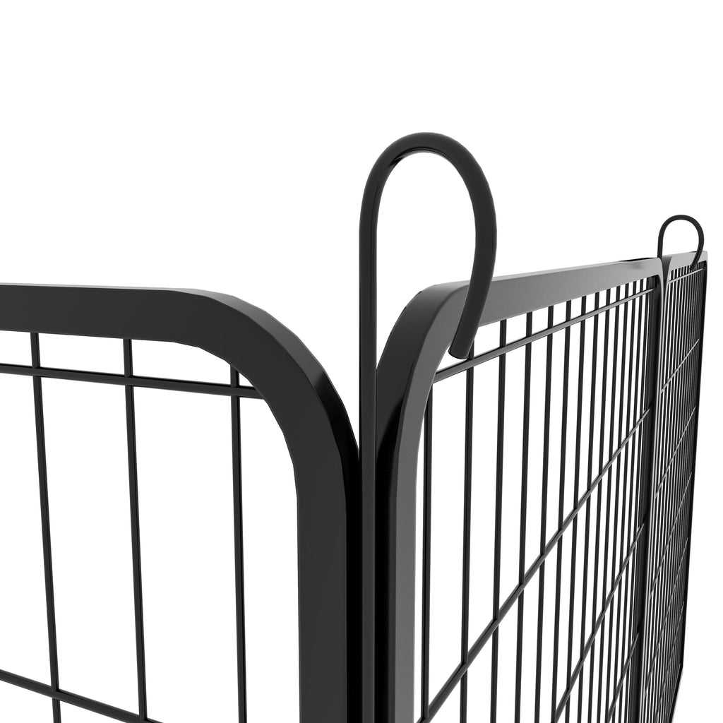 16 Panels Heavy-Duty Metal Playpen with Door, 39.37' H Dog Fence Pet Exercise Pen for Outdoor, Indoor