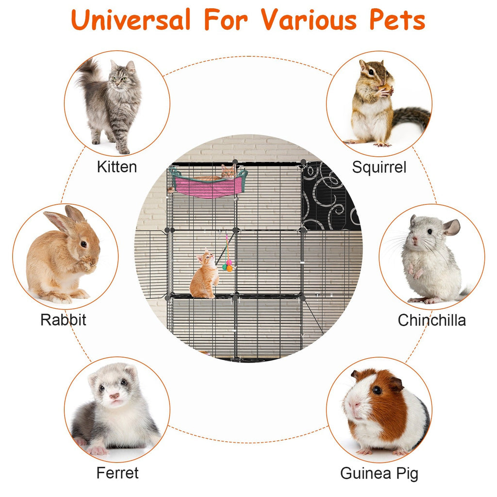 GBruno Playpen With Hammock Toy Ball Ladder