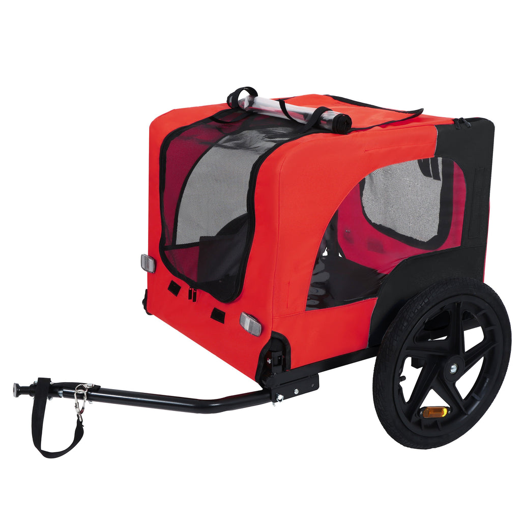 Pet Bike Trailer Dog Cart for Bicycle,Suitable for Small and Medium Pets, Easy Folding Cart Frame, Quick Release Wheel, Non-Slip Floor, Internal Leash