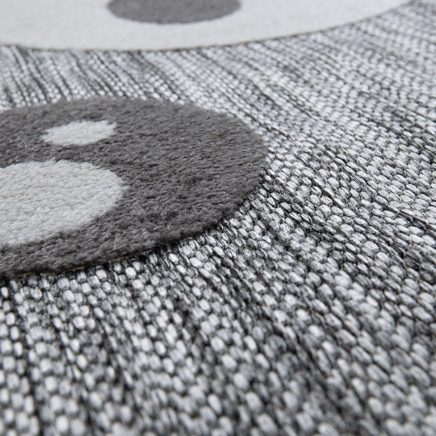 Kids Rug Lilo with Cute Llama Motif - Grey White