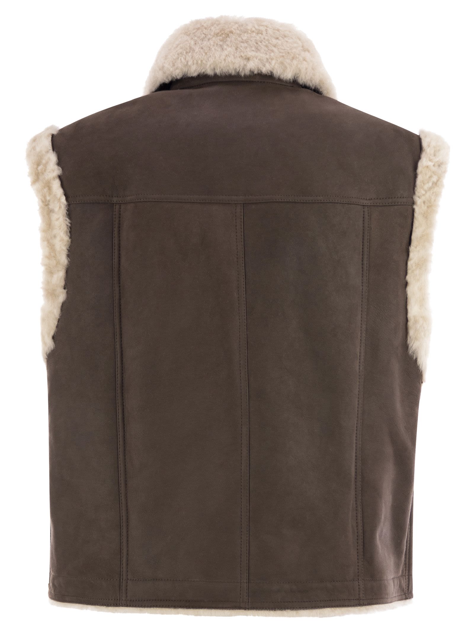 Brunello Cucinelli Women Sleeveless Shearling Outerwear