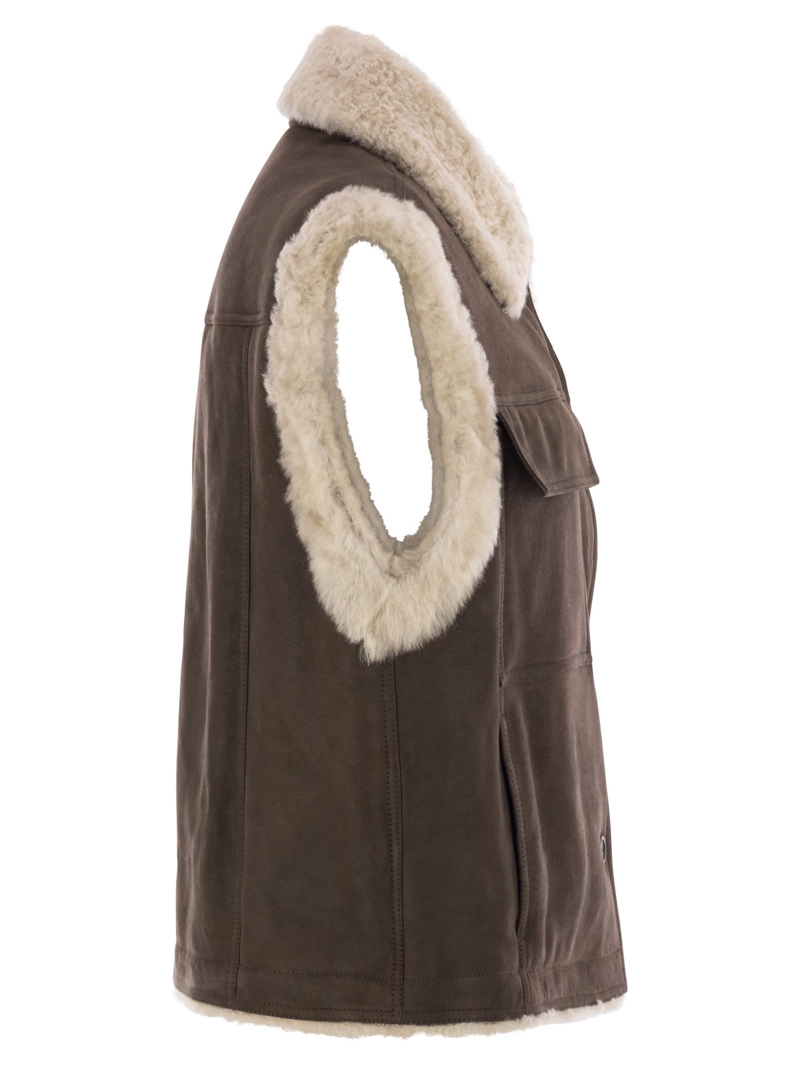 Brunello Cucinelli Women Sleeveless Shearling Outerwear