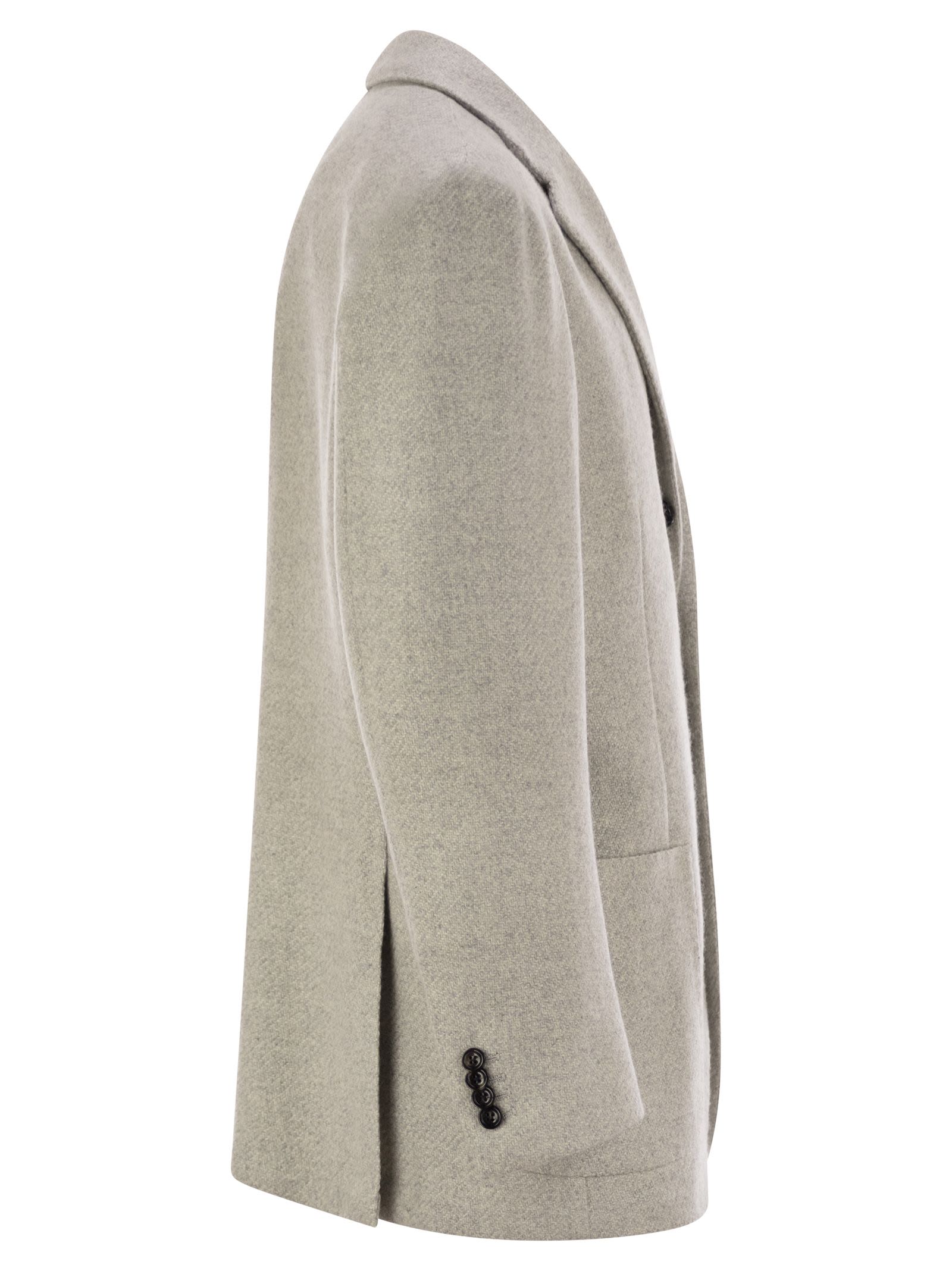 Kiton Men Single-Breasted Cashmere Jacket