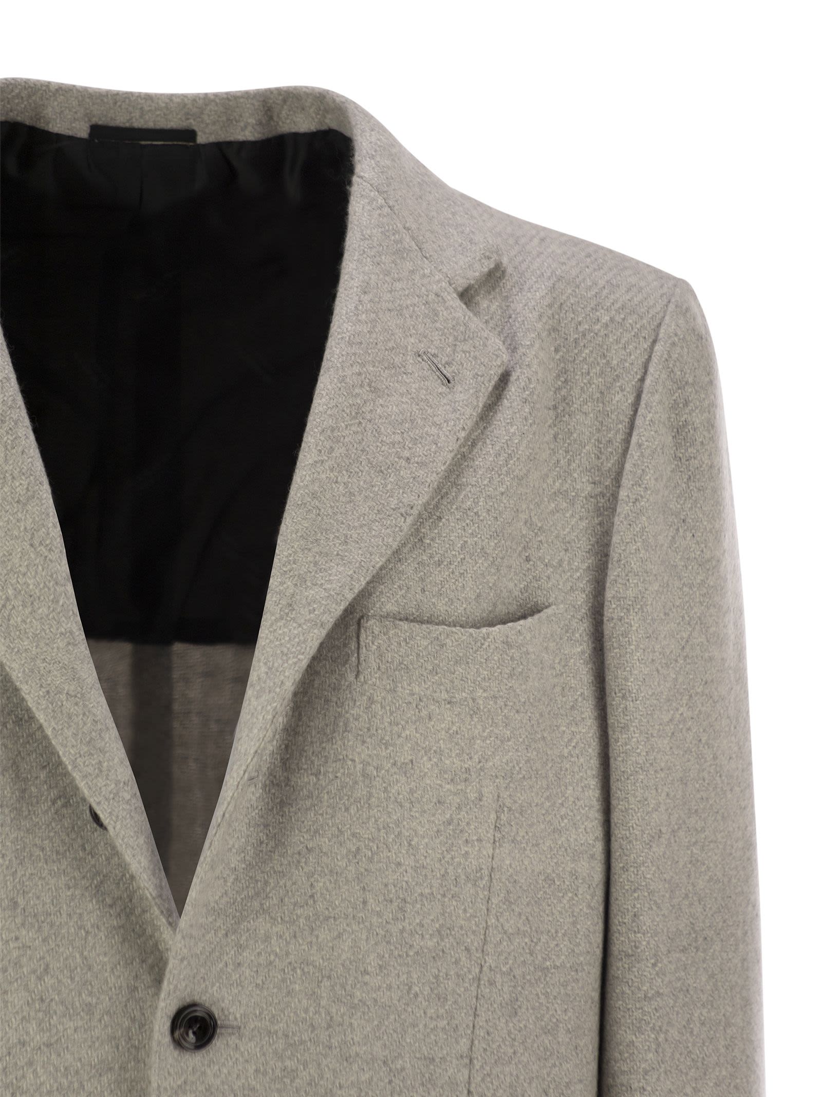 Kiton Men Single-Breasted Cashmere Jacket