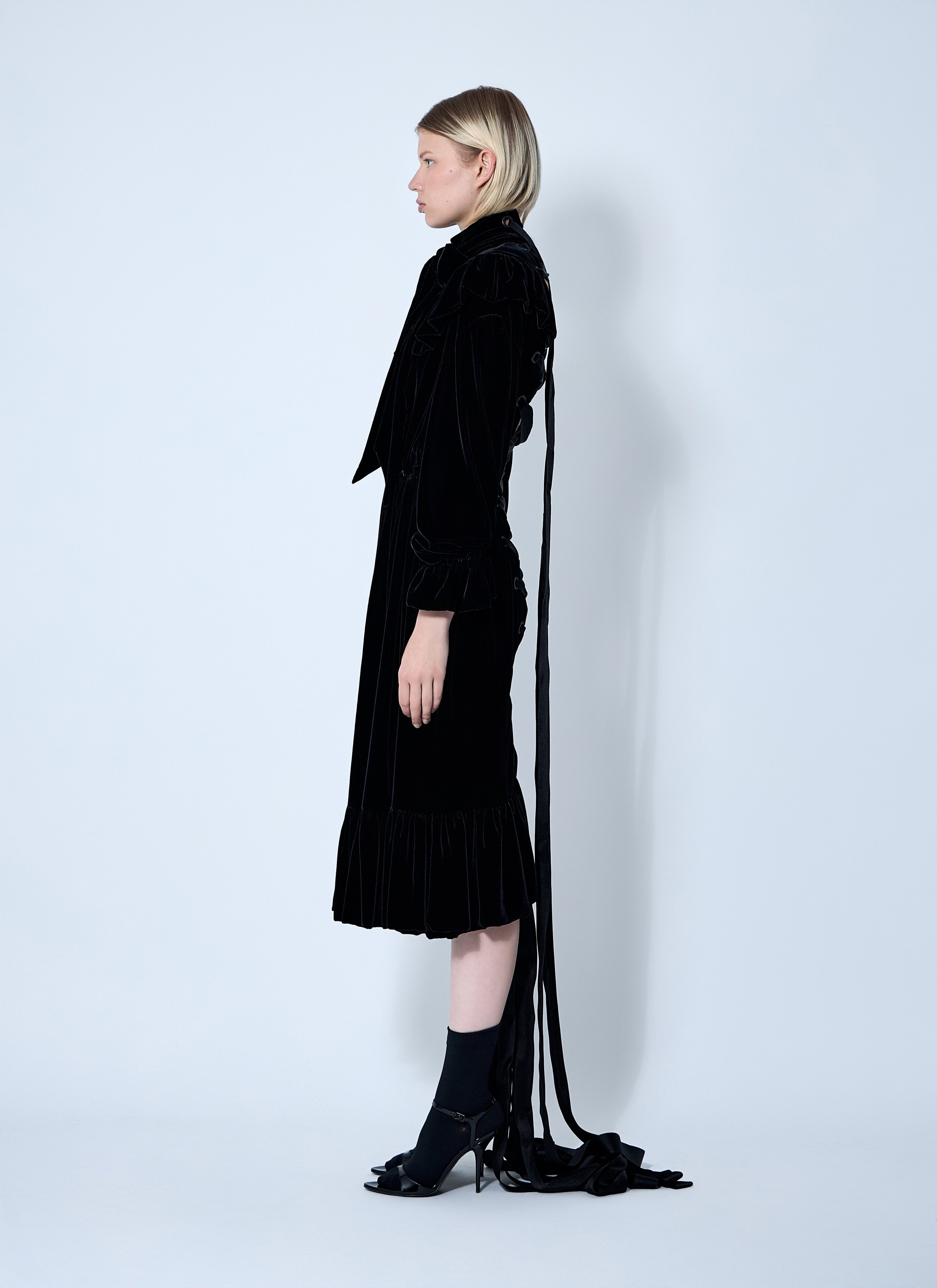 Balenciaga Women Lace-Up Dress