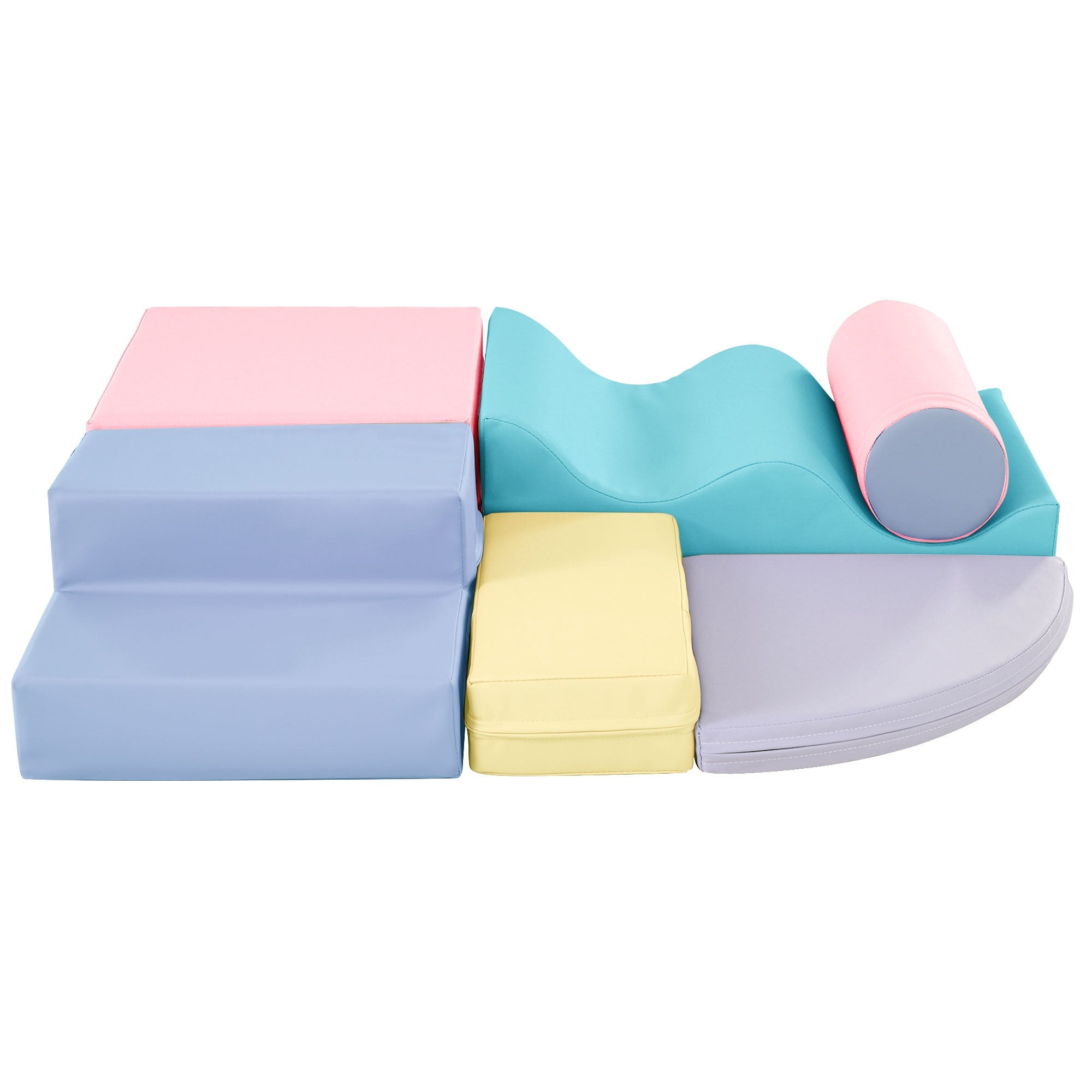 Soft Climb and Crawl Foam Playset 6 in 1, Soft Play Equipment Climb and Crawl Playground for Kids,Kids Crawling and Climbing Indoor Active Play Structure