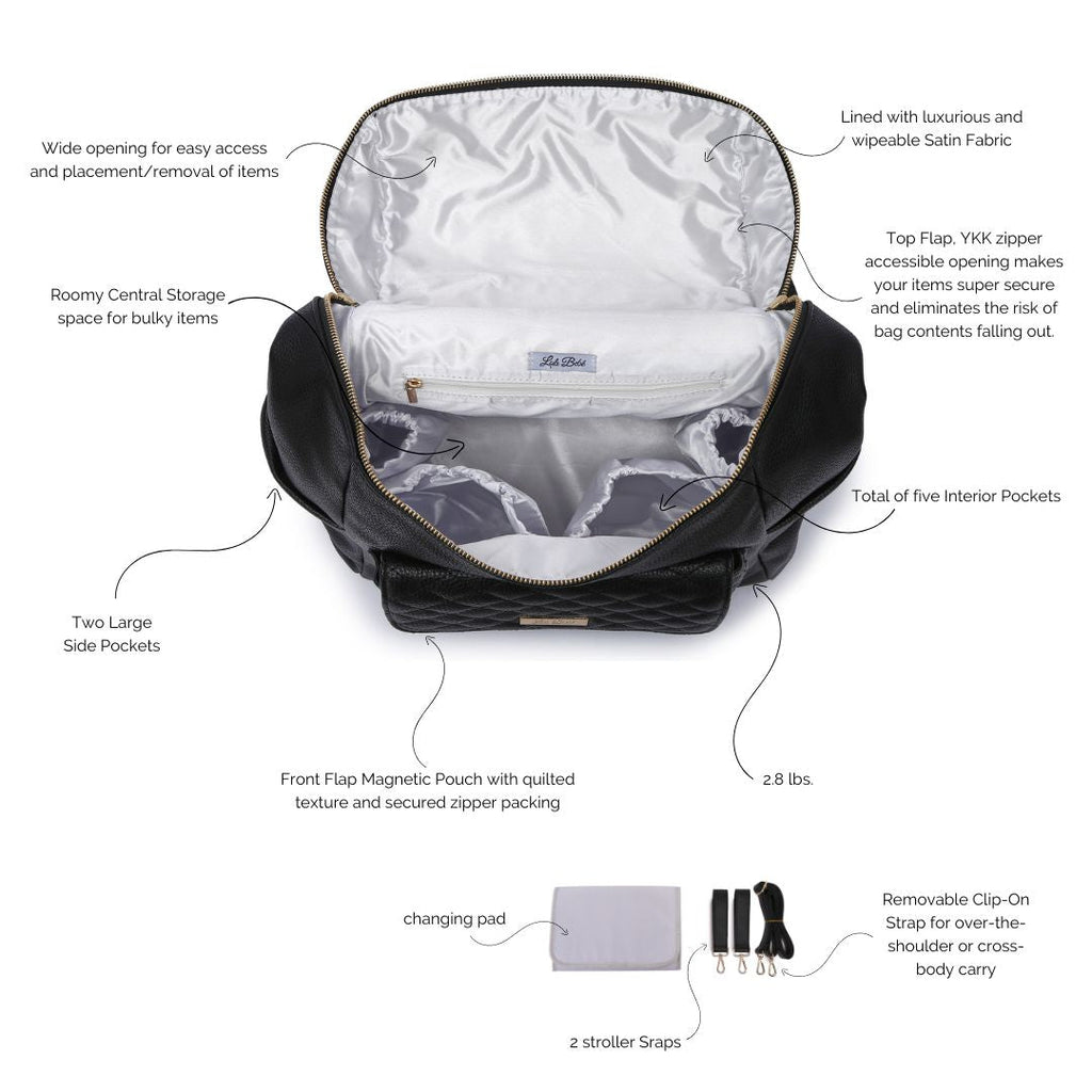 Signature Diaper Bag Ebony Black