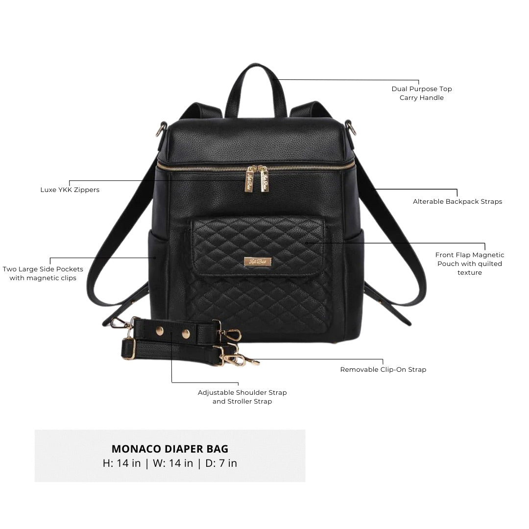 Signature Diaper Bag Ebony Black