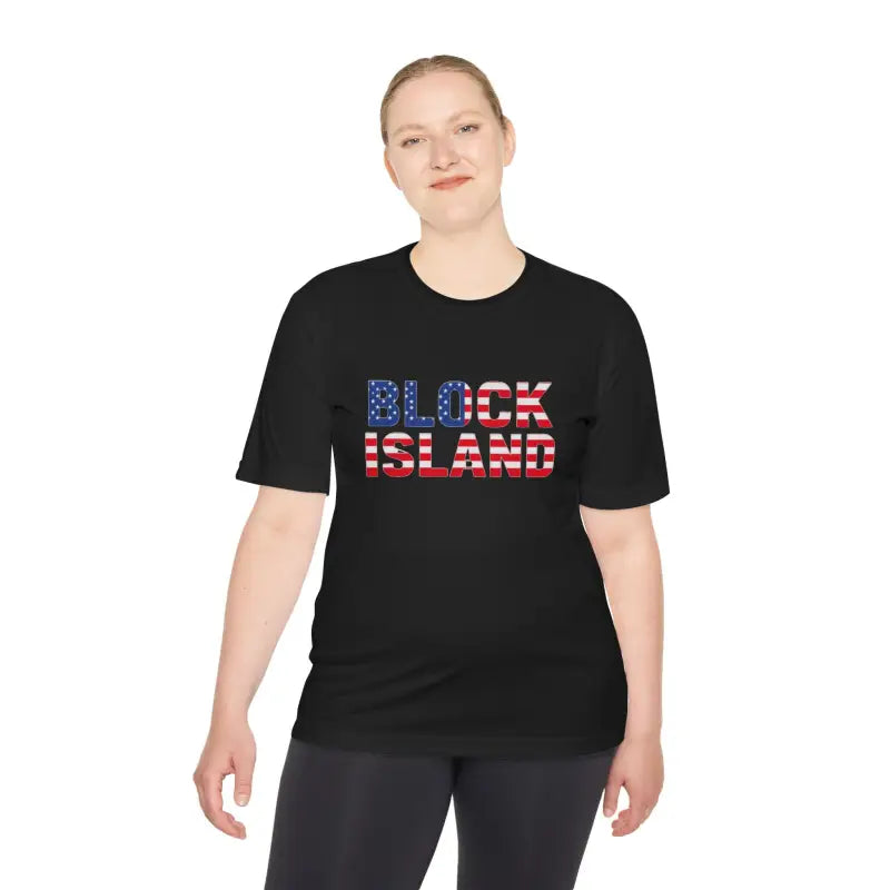 Ocean State Styles Block Island Flag Shirt Moisture Wicking