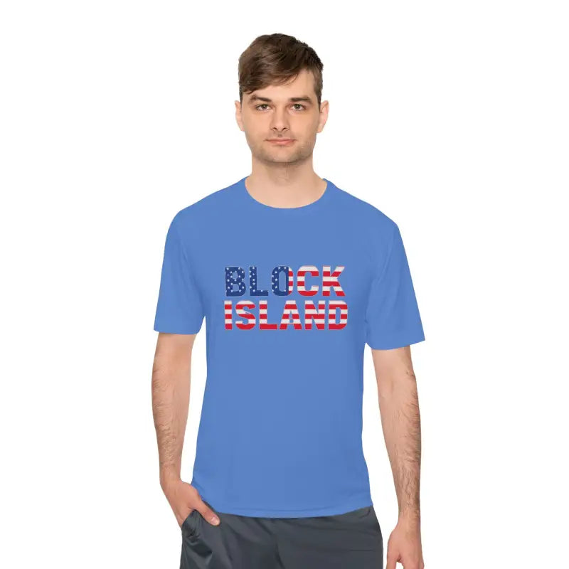 Ocean State Styles Block Island Flag Shirt Moisture Wicking