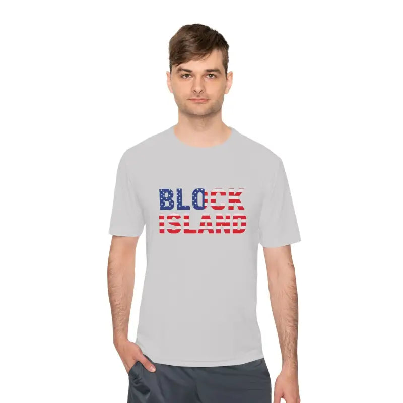 Ocean State Styles Block Island Flag Shirt Moisture Wicking