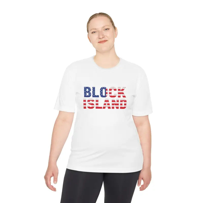 Ocean State Styles Block Island Flag Shirt Moisture Wicking