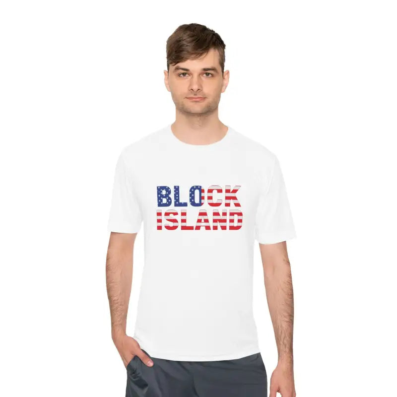 Ocean State Styles Block Island Flag Shirt Moisture Wicking