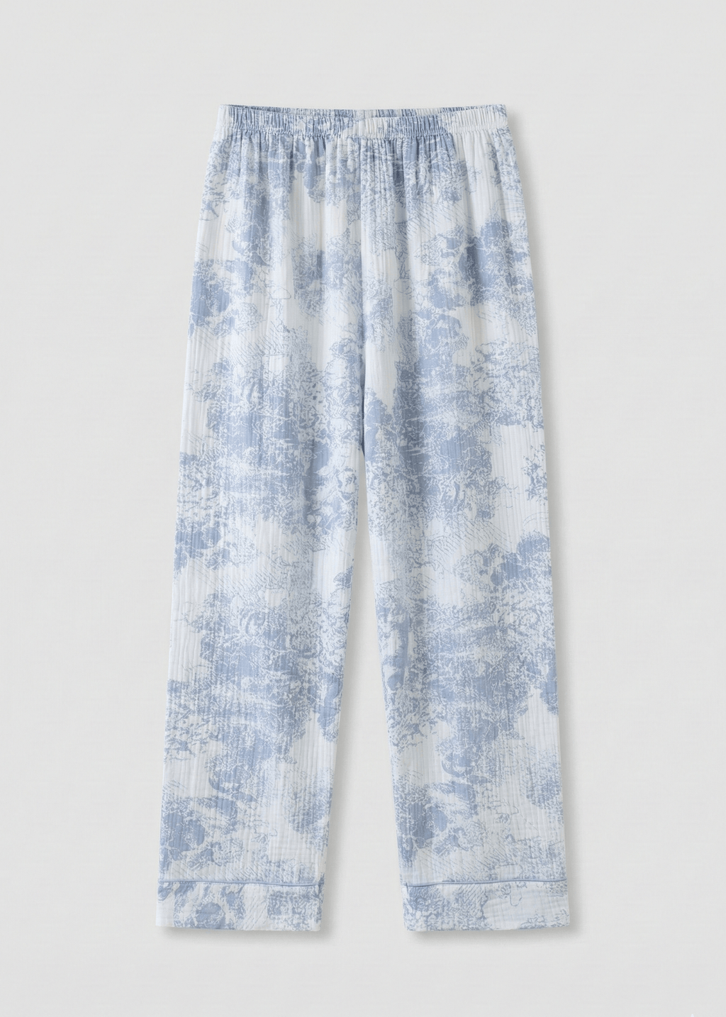 Blush Mist Cotton Pajama Set / Blue
