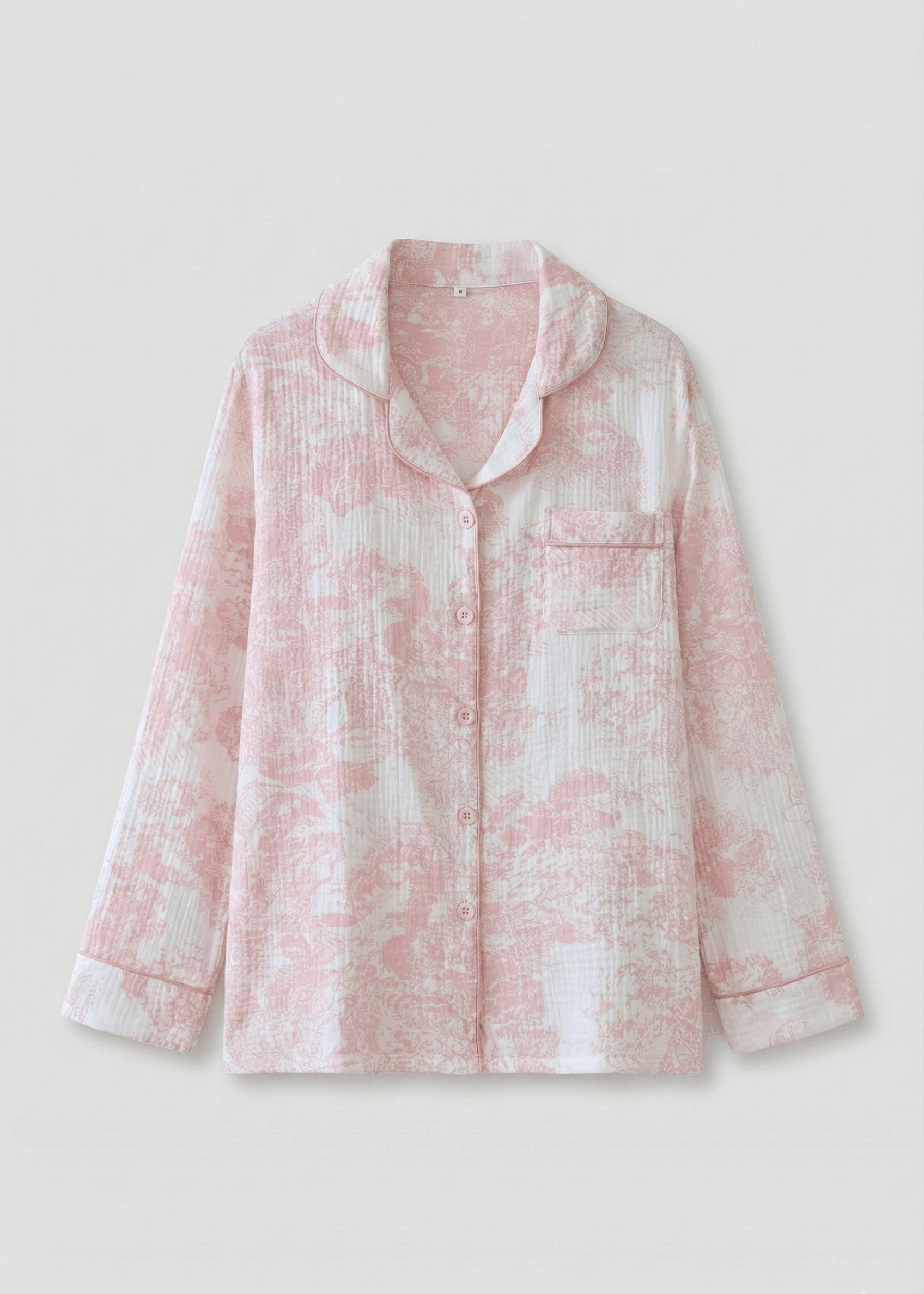 Blush Mist Cotton Pajama Set / Pink