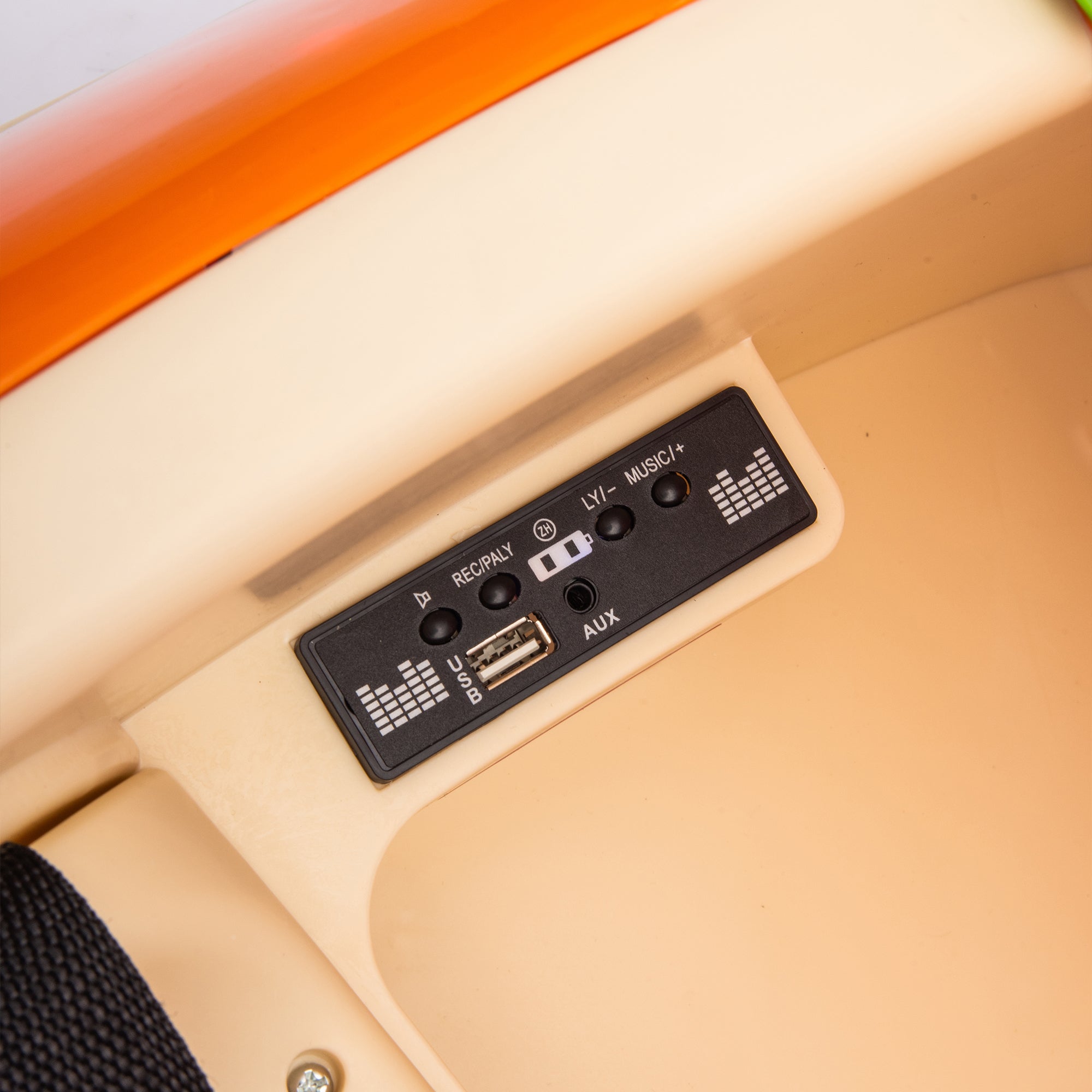 12V Kids Ride On Electric Bumper Car W/Parents Control,Cute&Realistic Hamburger Design,360 Degree Rotation,Storing Space,Bluetooth,Music,USB,Silent wheel,LED Lights,Power Display,Anti-rollover For 2-5