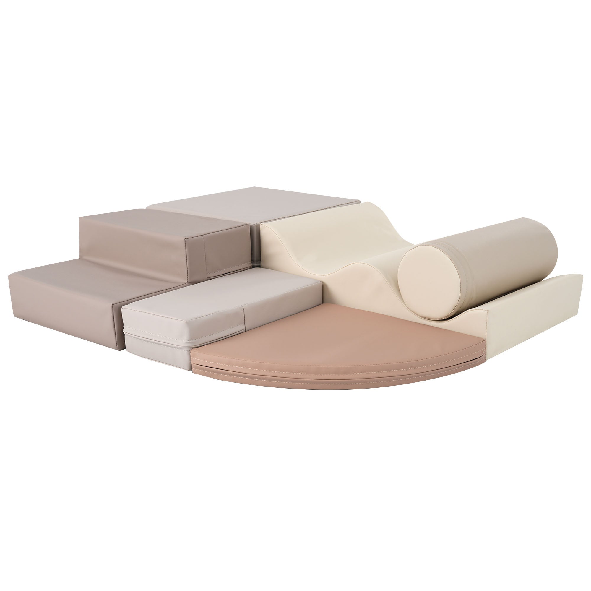 Soft Climb and Crawl Foam Playset 6 in 1, Soft Play Equipment Climb and Crawl Playground for Kids,Kids Crawling and Climbing Indoor Active Play Structure