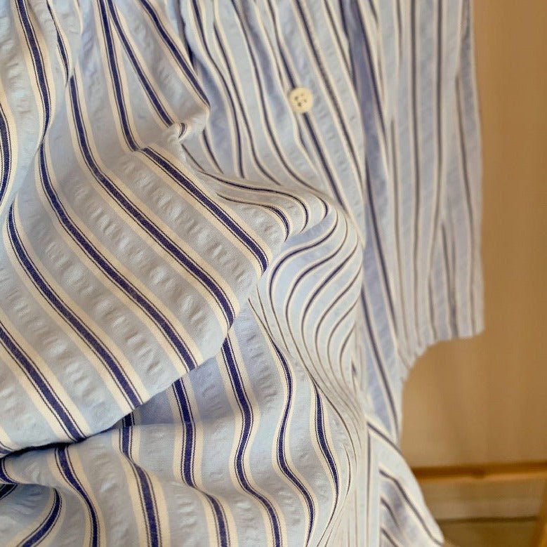 Candy Stripe Shorts Lounge Bottoms / Green