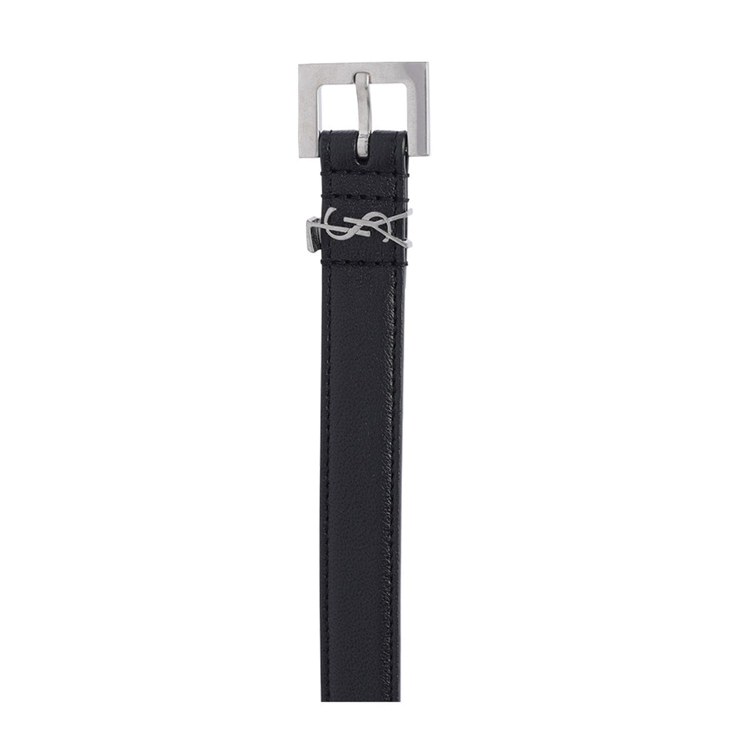 Saint Laurent Men Cassandre Narrow Belt
