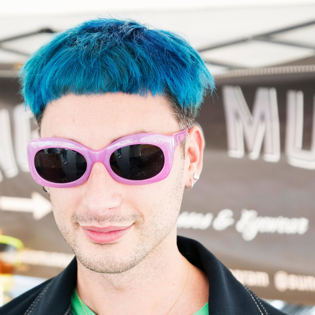 Oval Bug Eye Vintage Cocktail Sunglass - Cassidy