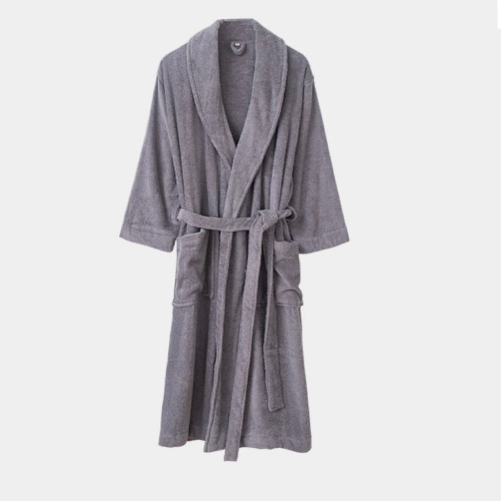 Classic Ultra-Soft Absorbent Cotton Bathrobe / White