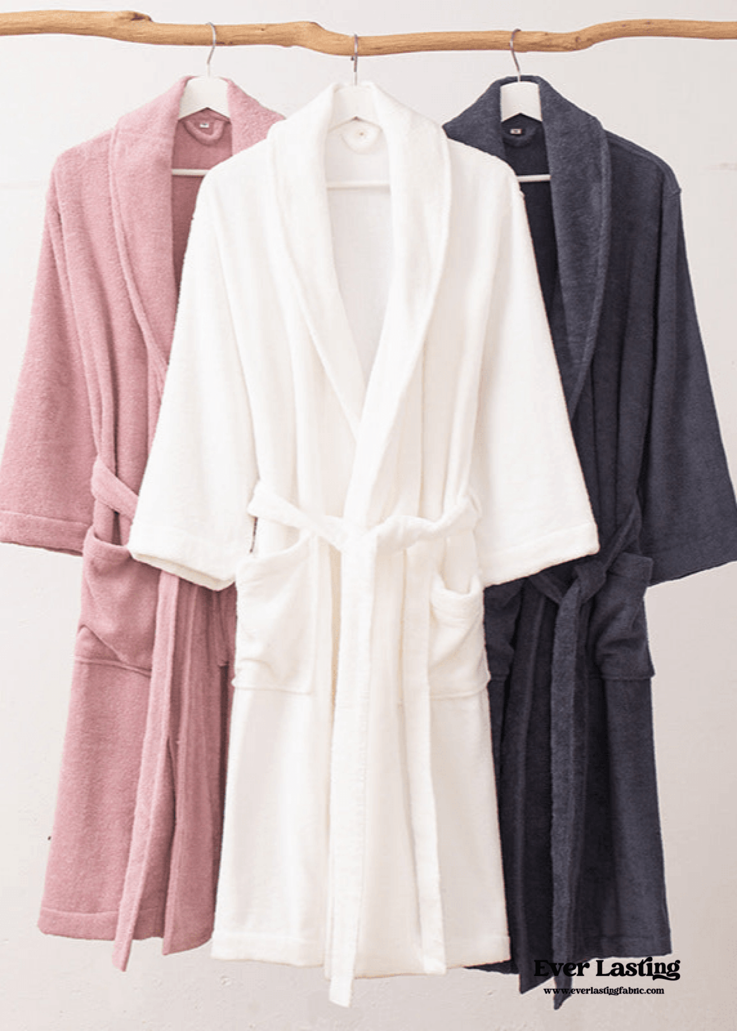 Classic Ultra-Soft Absorbent Cotton Bathrobe / Pink