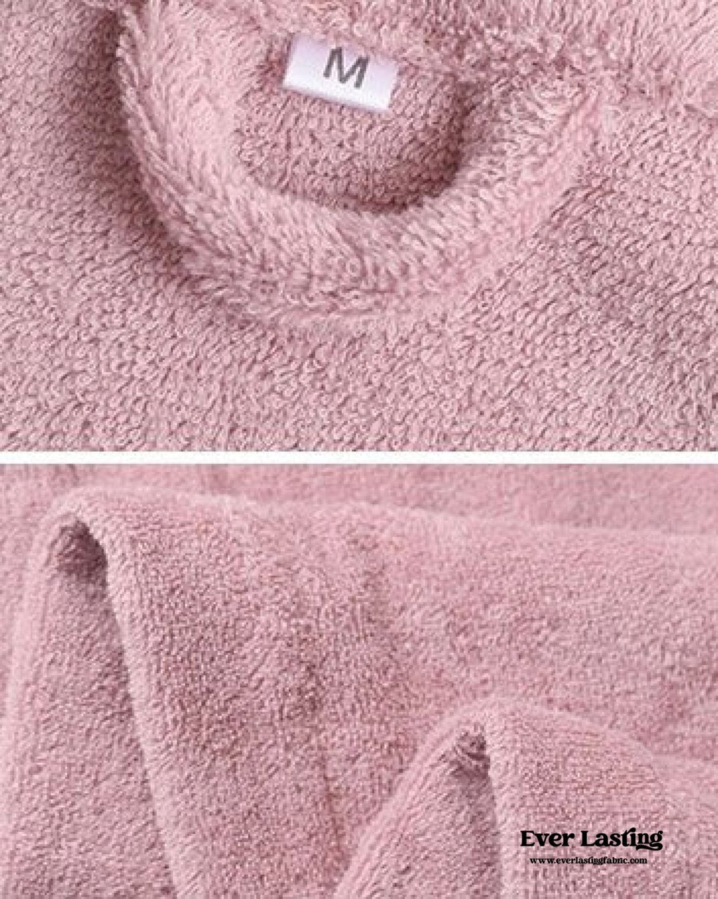 Classic Ultra-Soft Absorbent Cotton Bathrobe / Pink
