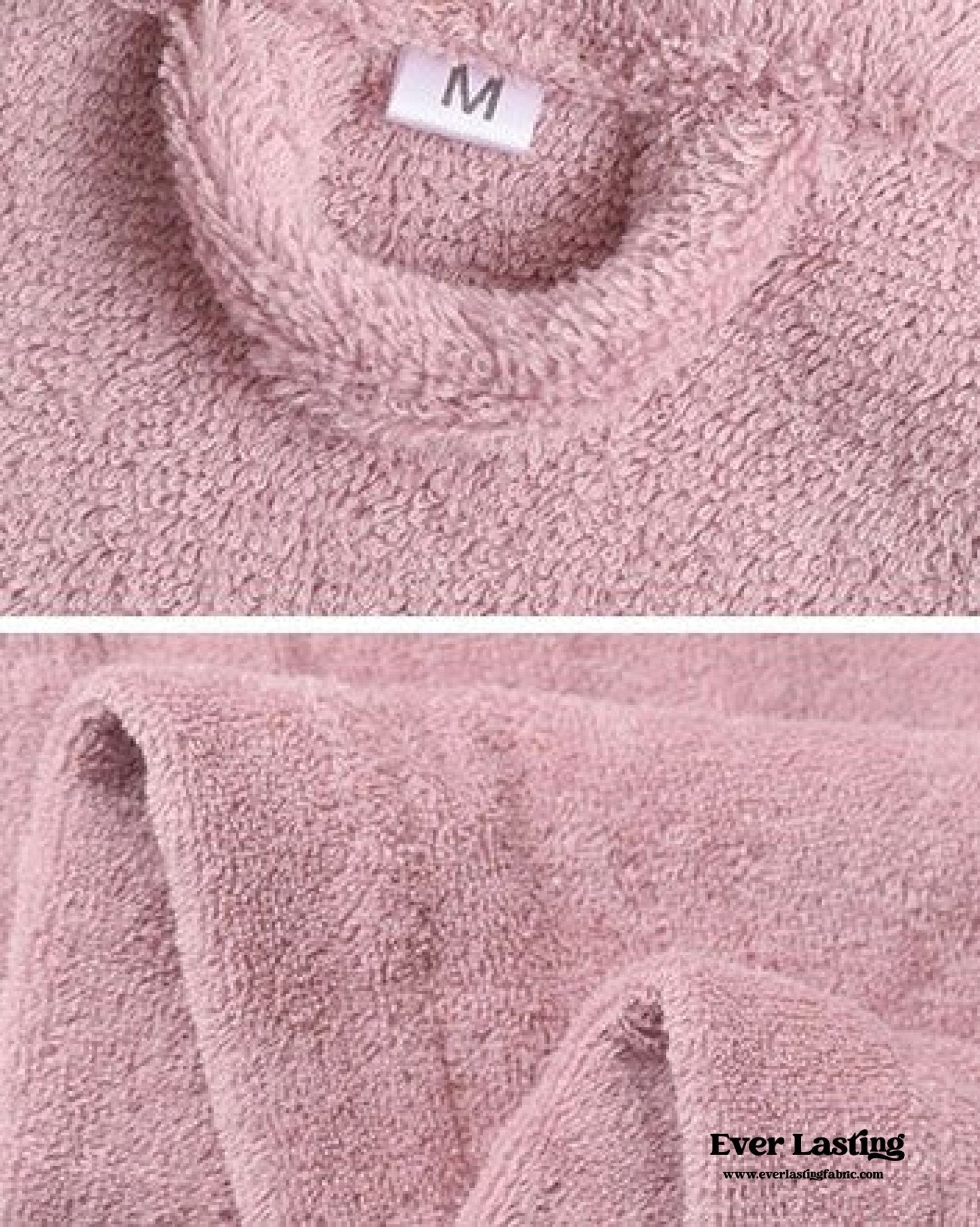 Classic Ultra-Soft Absorbent Cotton Bathrobe / Pink
