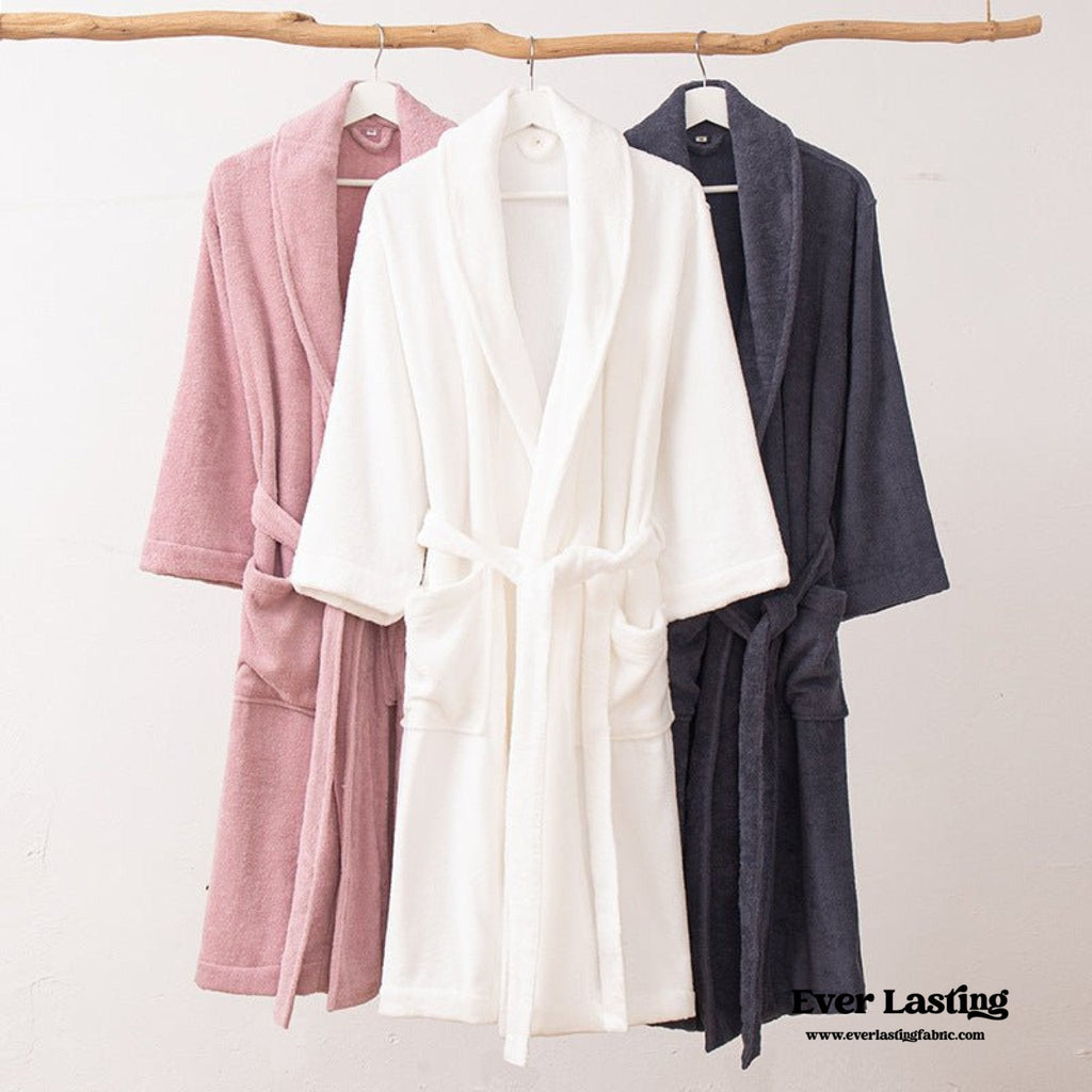 Classic Ultra-Soft Absorbent Cotton Bathrobe / Pink