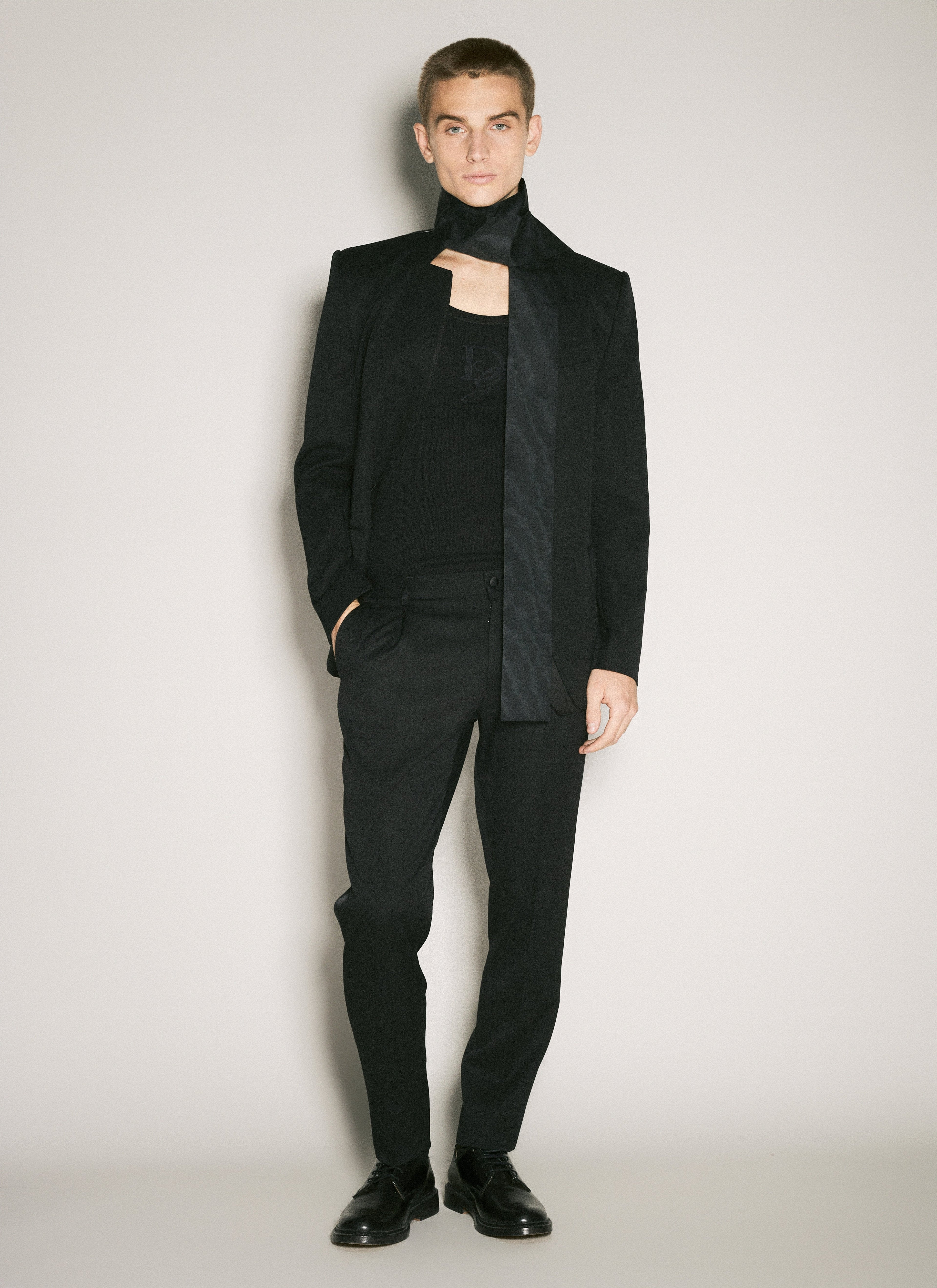 Dolce & Gabbana Men Single-Breasted Wool Jacket