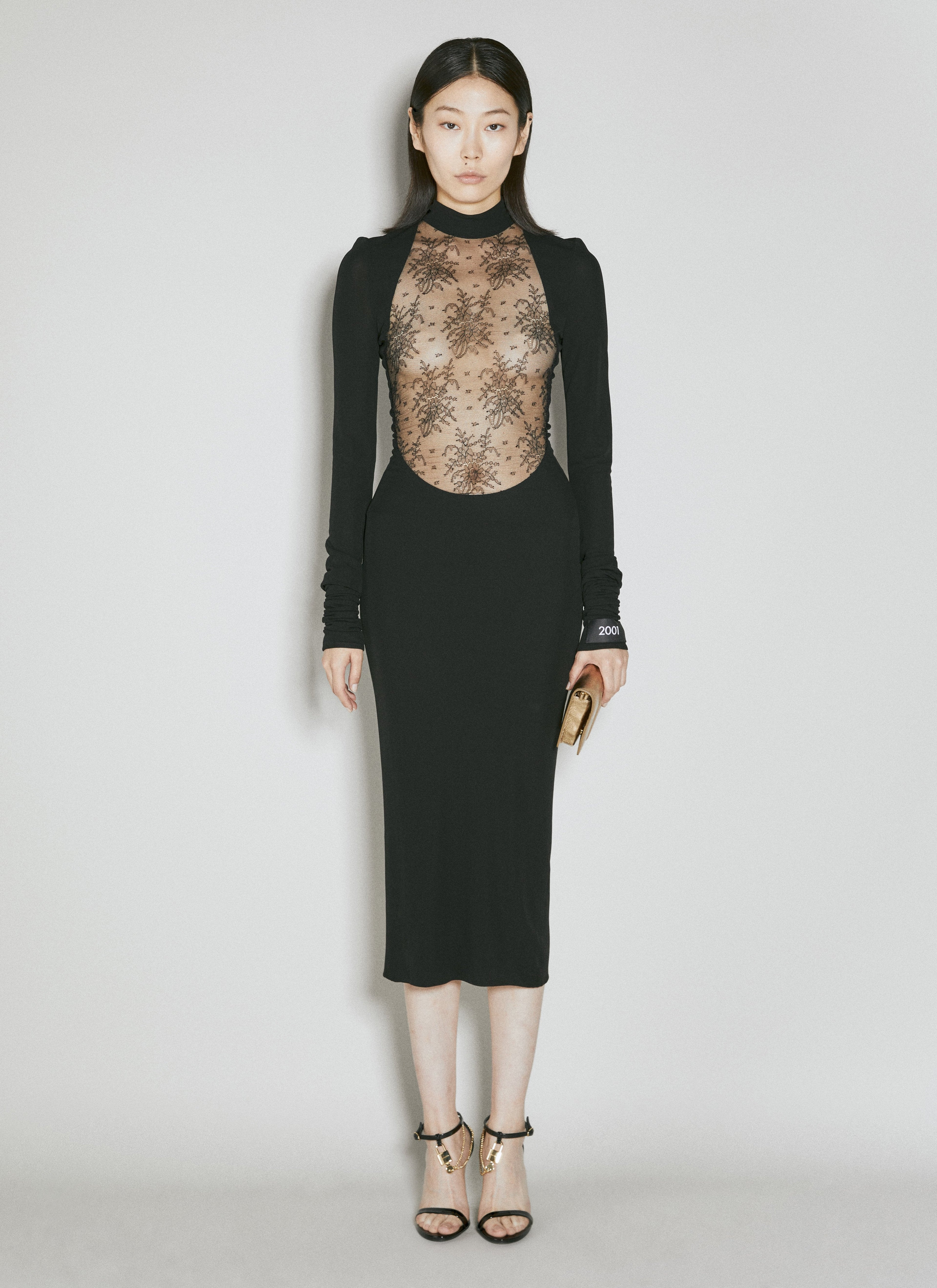 Dolce & Gabbana Women Chantilly Lace Insert Jersey Dress