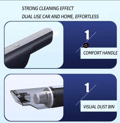 (FST-GZ-013)Wireless Silver Car vacuum cleaner wireless car with strong suction handheld vacuum cleaner small mini rechargeable home vacuum cleaner